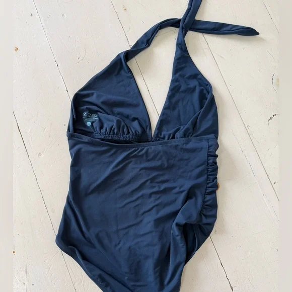 Navy Carve Designs Swim Suit - Picture 2 of 4